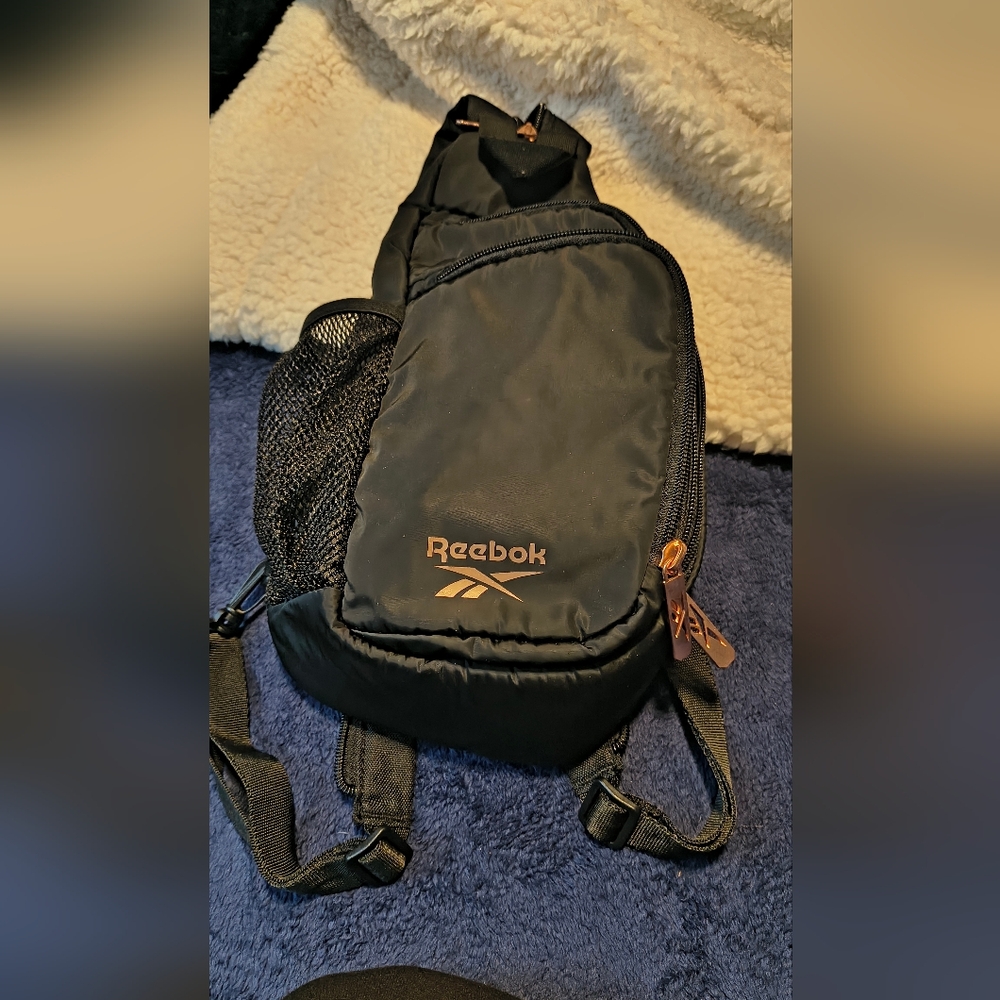 Reebok Midnight Black Backpack with Copper Details